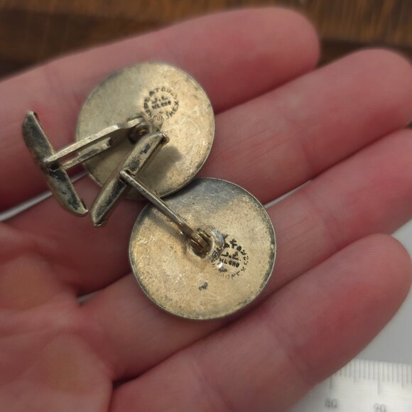 Sterling Silver Black Onyx Crab Cuff Links A243 - Picture 4 of 7